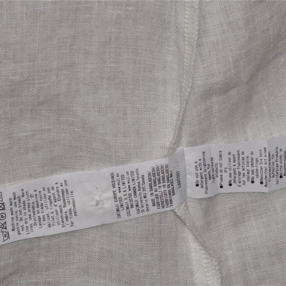 MUJI Women's French Linen Sleeveless Dress White Size M - Picture 11 of 11